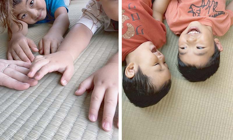 子供は畳が大好き